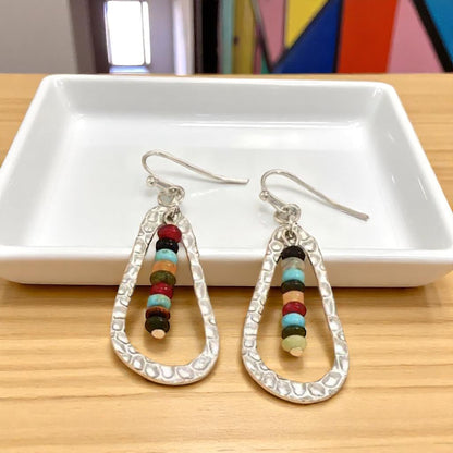 Vibrant Silver Boho Chic Dangle Earrings for Effortless Style 