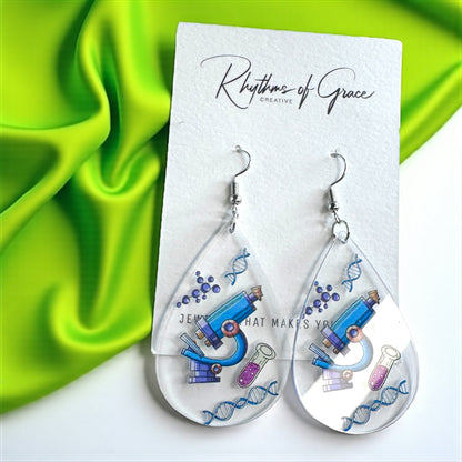 Science in Style: Unleash Your Inner Genius with our STEM Teacher Earrings! - Rhythms of Grace Creative