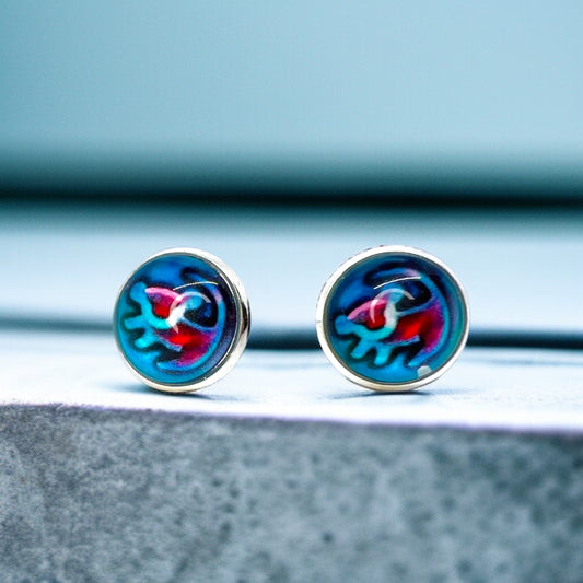 Roar into Style with Lion King Cabochon Stud Earrings!