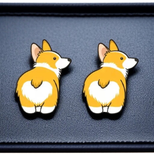 Adorable Corgi Stud Earrings – Make Everyday Pawsome! 🐾