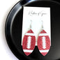 Score Big with Sparkle! Glitter Football Dangle Earrings 🏈