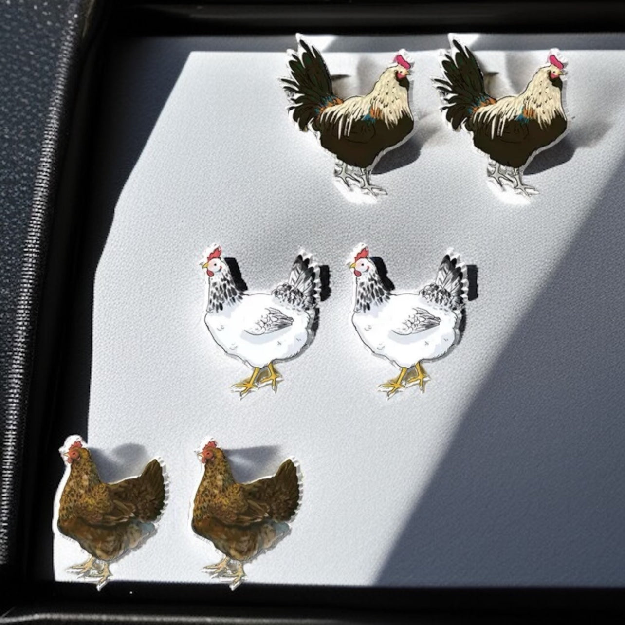 Cluck-tastic Chicken Stud Earrings – Three Charming Styles!