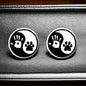 Yin Yang Harmony: Human Hand & Dog Paw Stud Earrings
