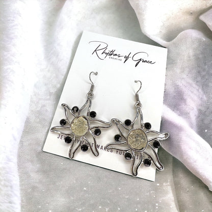 Celestial Sunshine Earrings - Elevate Your Cosmic Style! 🌙 - Rhythms of Grace Creative