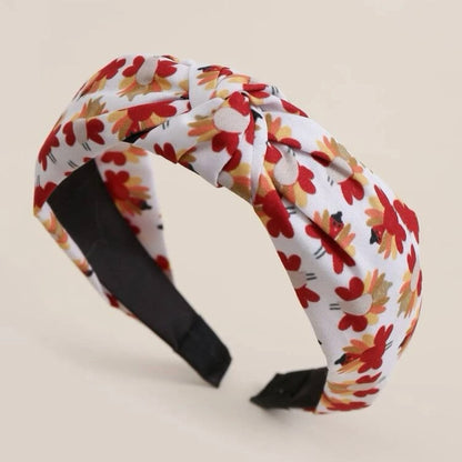 Turkey Topknot Headband - Handmade Headpiece, Thanksgiving Headpiece, Holiday Headband, Thanksgiving Headband - Rhythms of Grace Creative