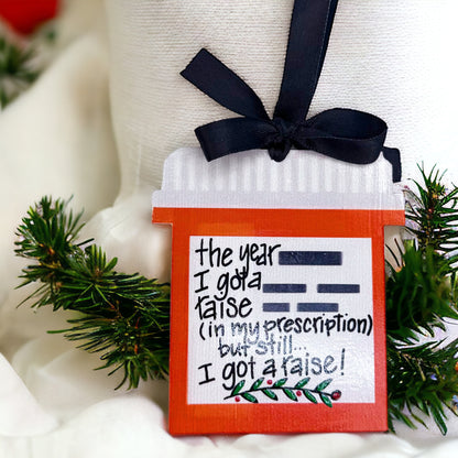 Handmade Prescription Bottle Christmas Ornament - Limited Edition!