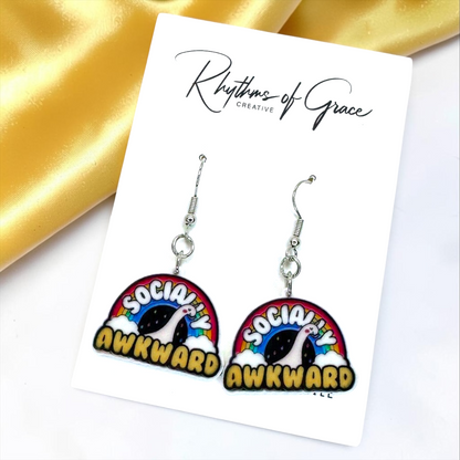 Socially Awkward Earrings - Embrace the Charm of Quirkiness!