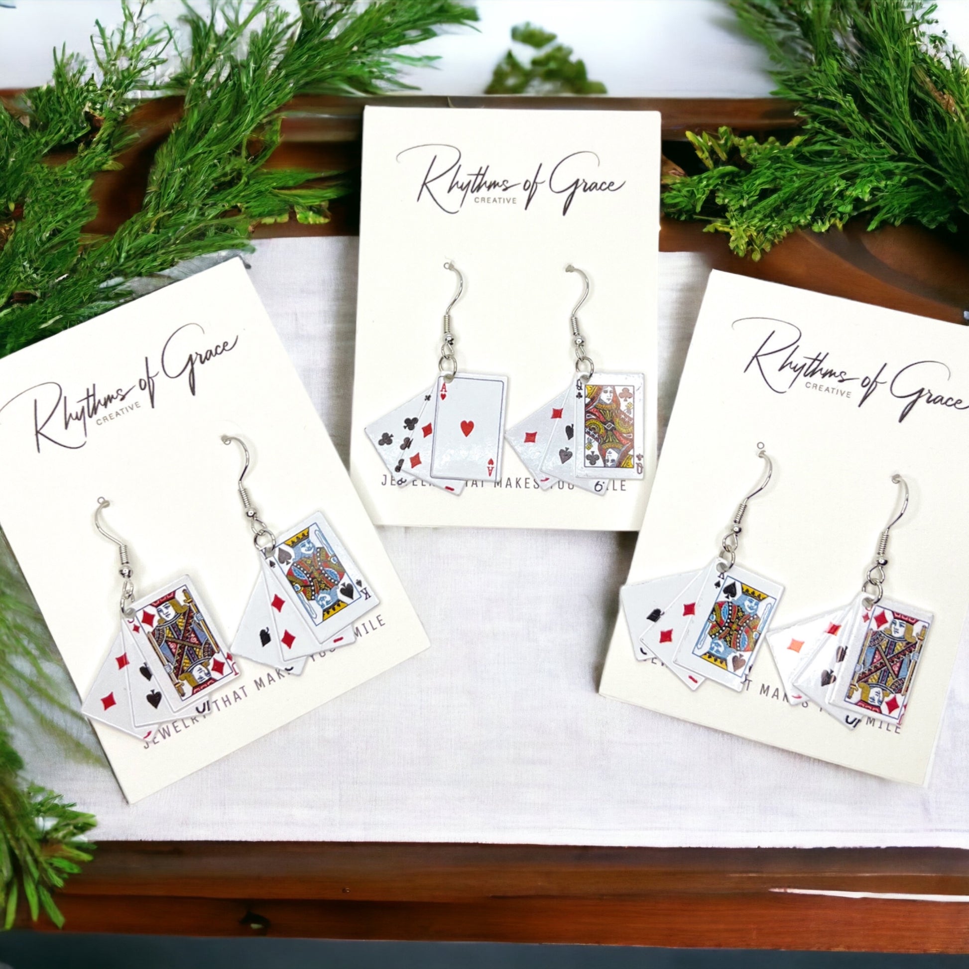 Get Your Game On with Our Playing Cards Earrings! 🌟 - Rhythms of Grace Creative