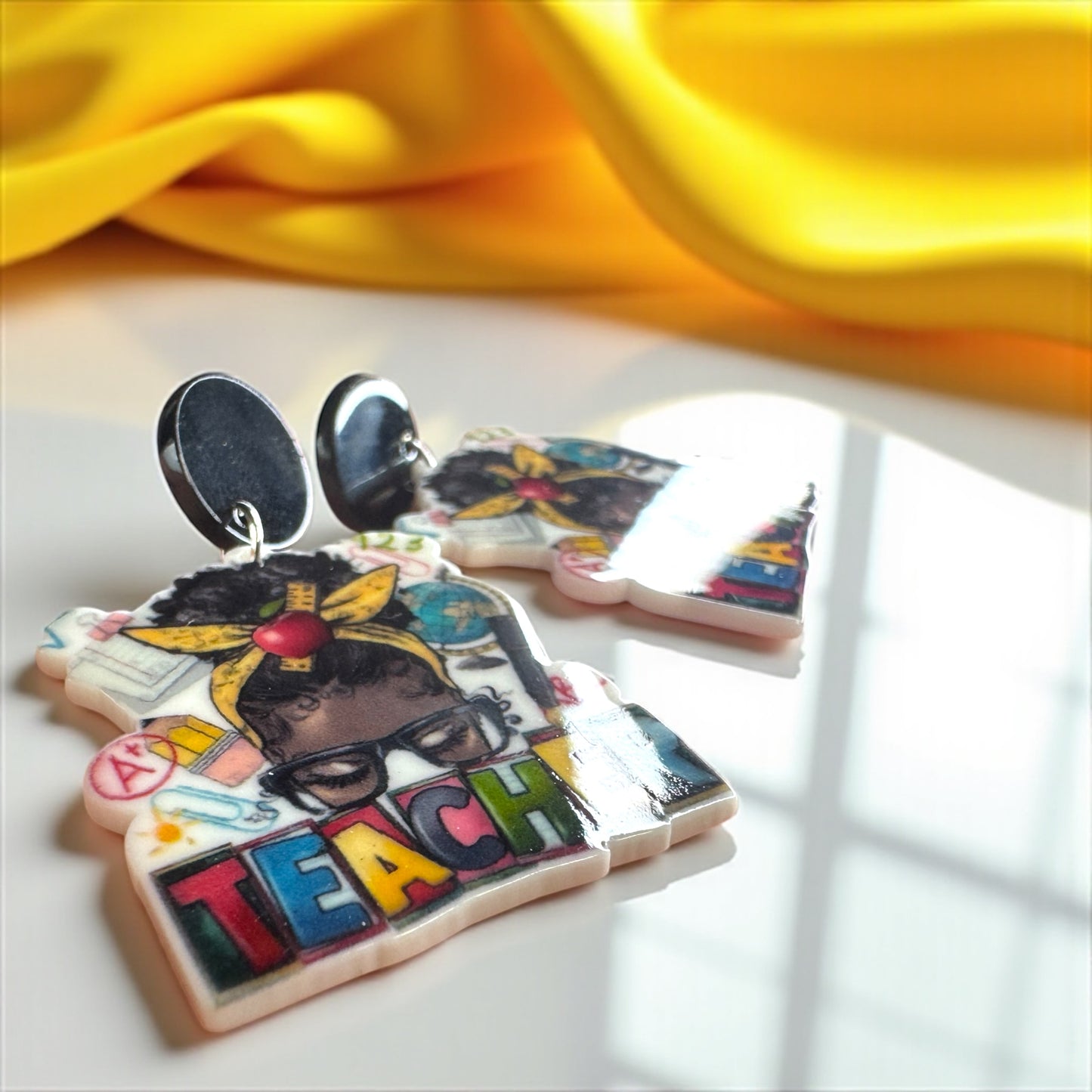Smart & Stylish: Teacher Dangle Earrings for Every Educator! - Rhythms of Grace Creative