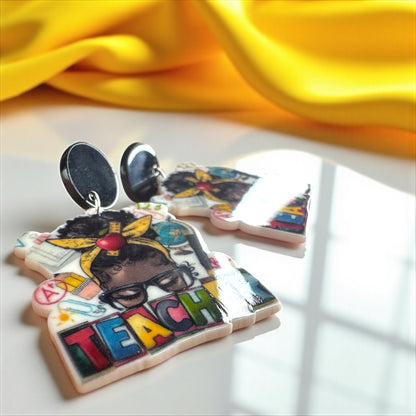Smart & Stylish: Teacher Dangle Earrings for Every Educator! - Rhythms of Grace Creative