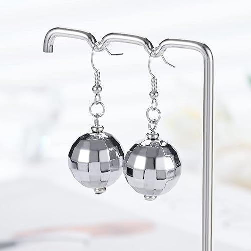 Drop It Like It’s Disco – Silver Ball Party Earrings - Rhythms of Grace Creative