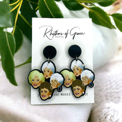 Stay Golden – Golden Girls Earrings for Fierce, Fabulous Fans 🌴