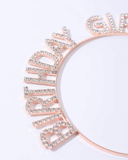 Birthday Headband - Rhinestone Headband, Rhinestone Headpiece, Birthday Headpiece, Birthday Party, It’s My Birthday - Rhythms of Grace Creative