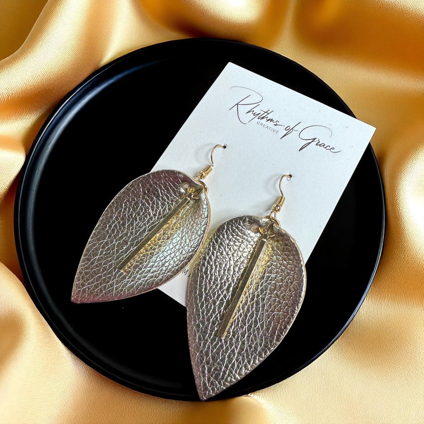 Glamorous Gold Teardrop Earrings with Charm Accent - Elevate Your Style!