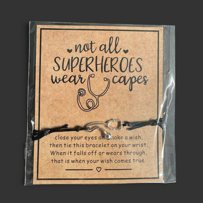 Stethoscope & Strength – Nurse Wish Bracelet for RN, LPN, & Heroes in Scrubs