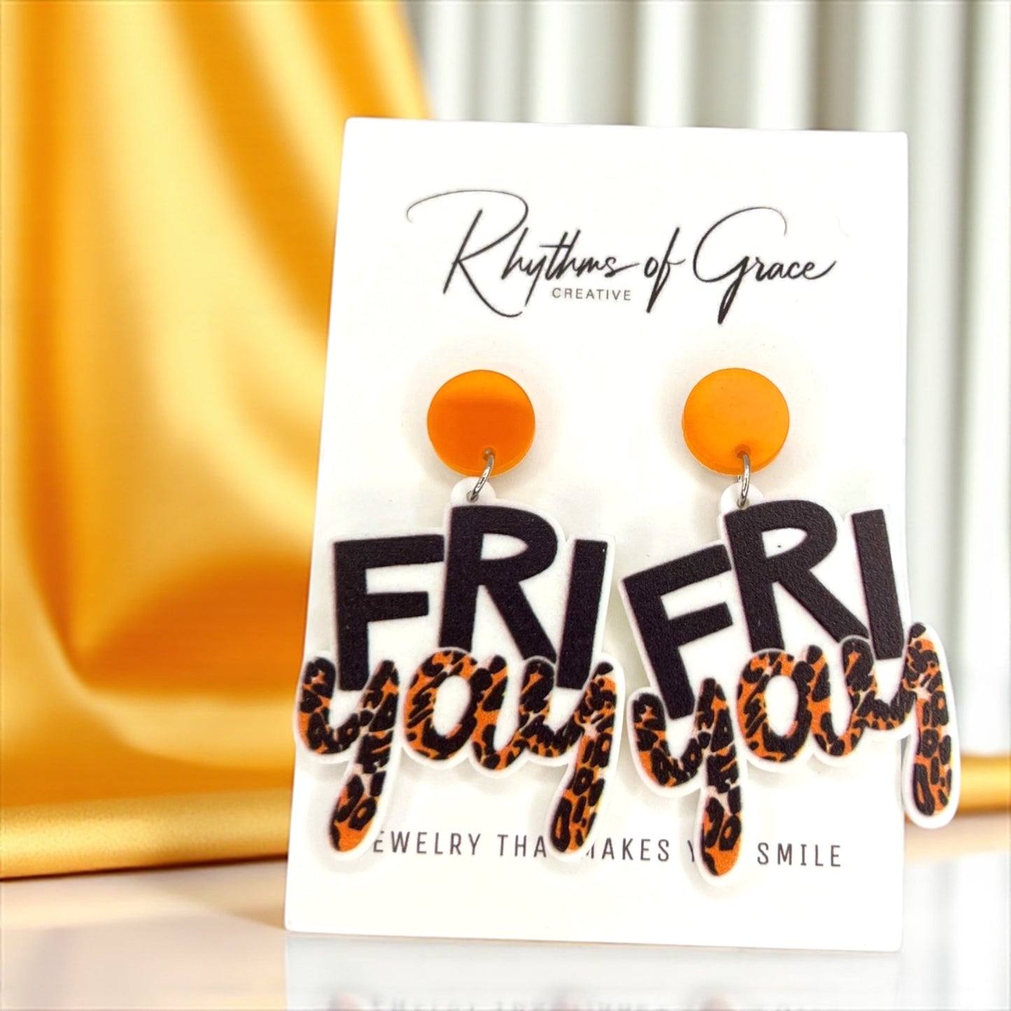 FRIYAY Earrings: Your Weekend Statement Piece! ✨ - Rhythms of Grace Creative