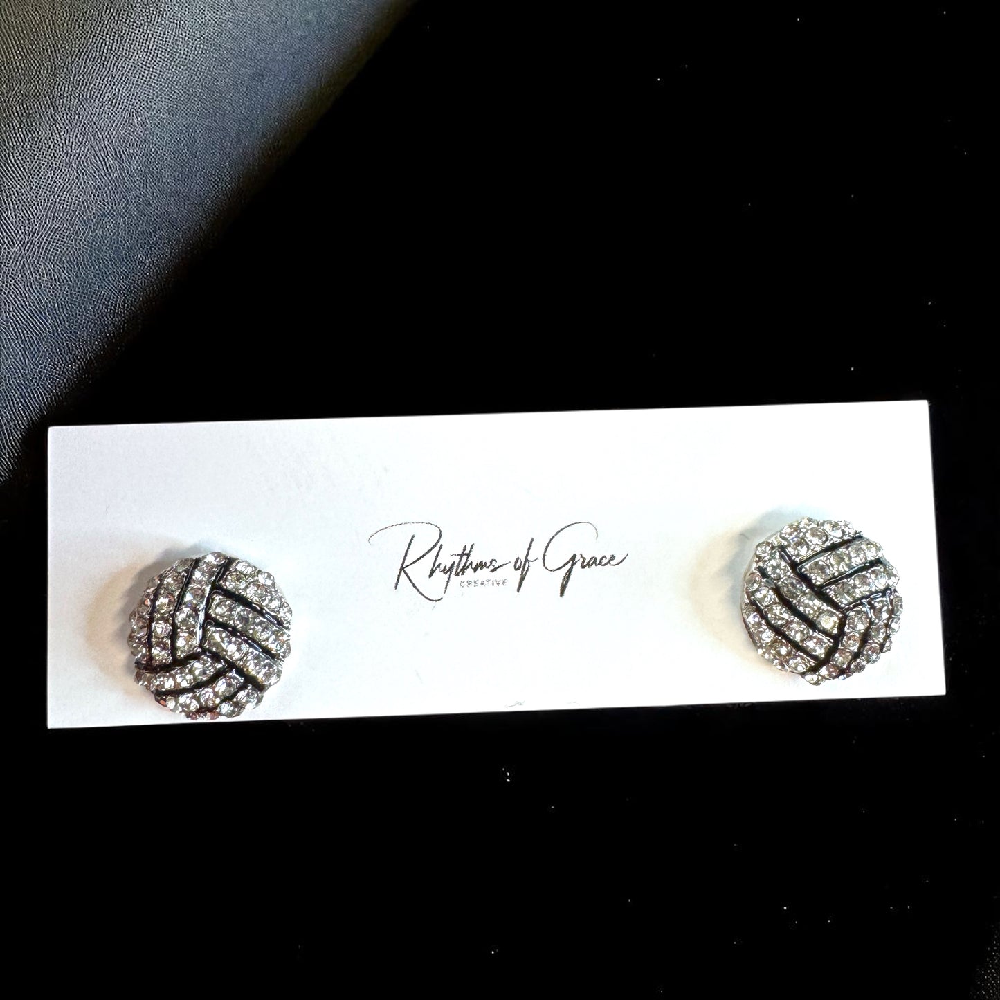 Score Big with Sparkle! Rhinestone Sports Stud Earrings
