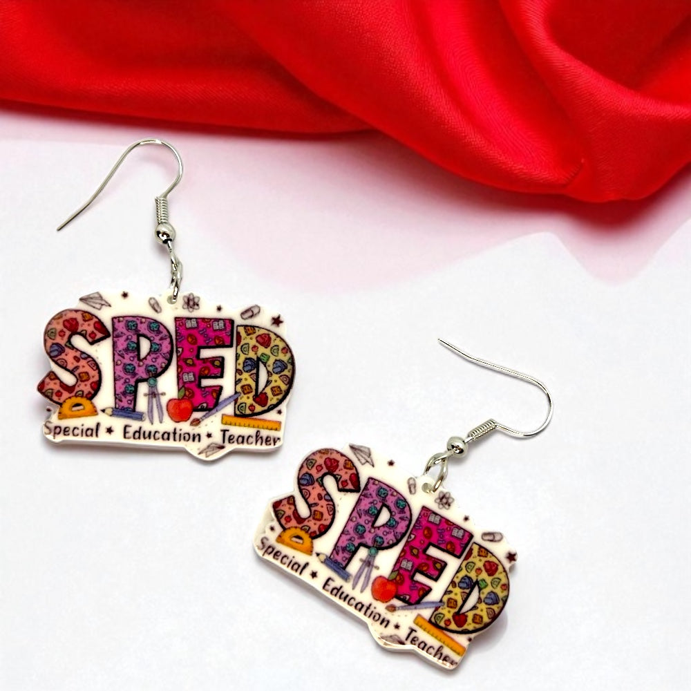 Special Education Teacher Dangle Earrings: Celebrate Inclusivity! - Rhythms of Grace Creative