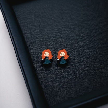 Enchanting Cartoon Princess Stud Earrings - Sparkle Like Royalty! 👑