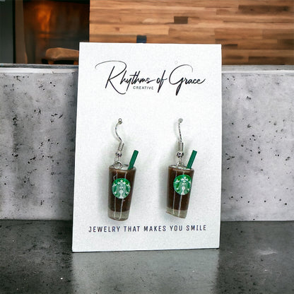 Buzzing with Style: Iced Coffee Earrings for Caffeine Lovers!