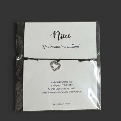 Wish Upon a Charm: Magical "Niece" Bracelet! 🌟