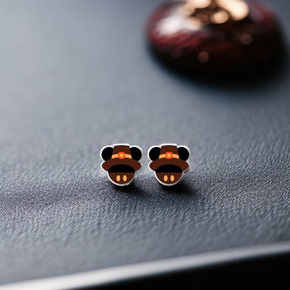 Thanksgiving Chic: Adorable Mouse Ears Pilgrim Hat Stud Earrings!