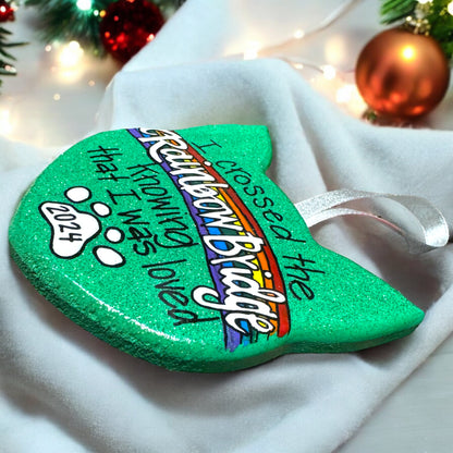 Purr-fect Tribute: Rainbow Bridge Cat Ornament
