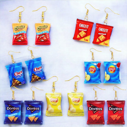 Snack Attack: Grab Your Chip Bag Earrings - Choose from Tasty Designs!