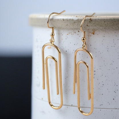 School's in Session: Gold Paperclip Earrings to Class Up Your Style! - Rhythms of Grace Creative
