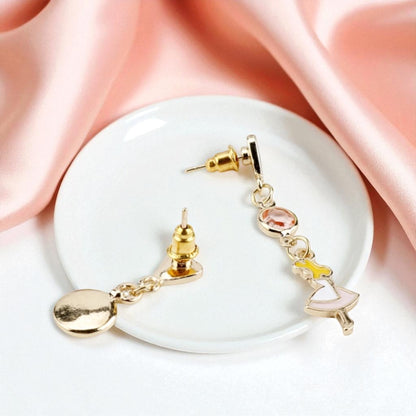 Whimsical Wonderland: Alice in Wonderland Mismatched Earrings ⏰
