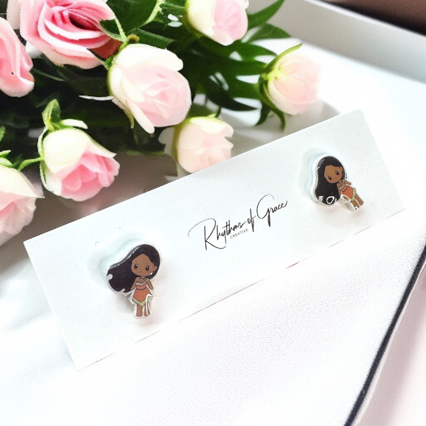 Enchanting Cartoon Princess Stud Earrings - Sparkle Like Royalty! 👑