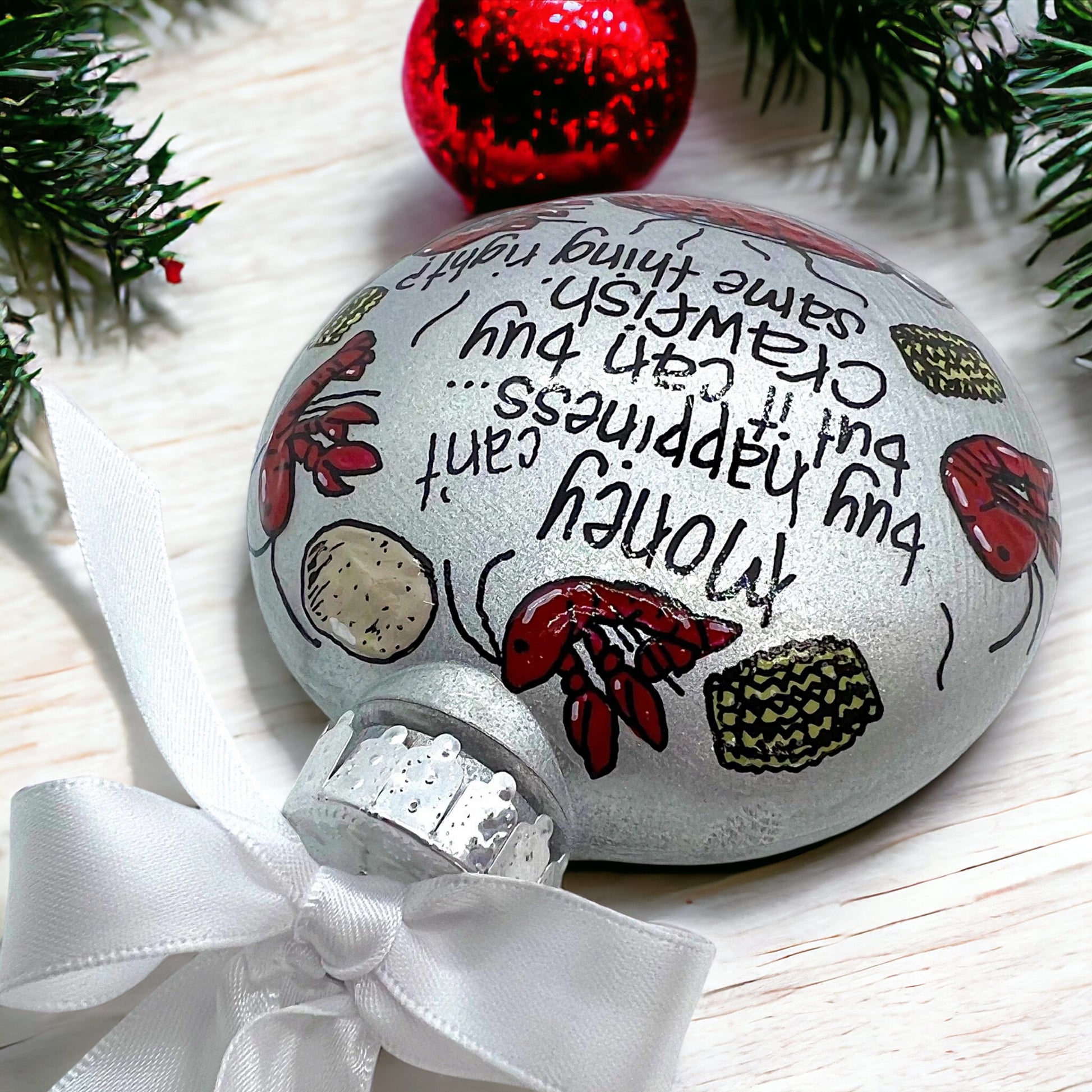 Cajun Christmas Cheer: Crawfish & Happiness Ornament! - Rhythms of Grace Creative