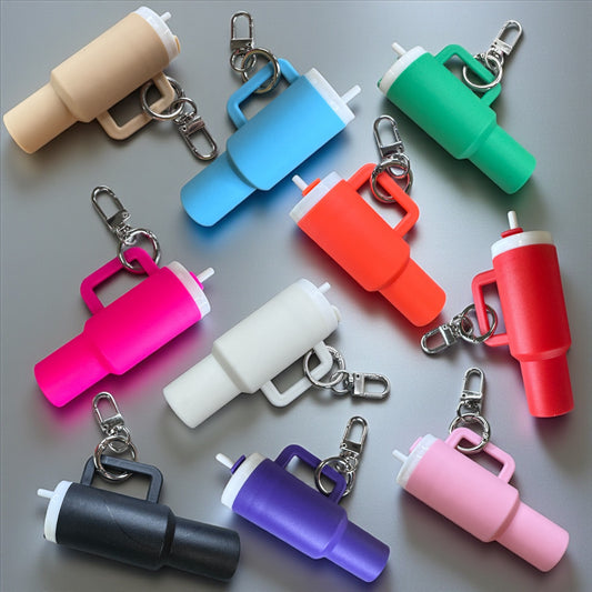 Sip, Store, & Shine: Mini Tumbler Keychains!