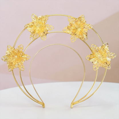 Golden Star Goddess Headband ✨ Celestial Halo Crown | Statement Star Headpiece