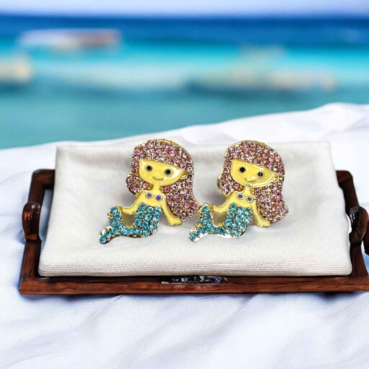 Mermaid Vibes Only: Rhinestone Drop Earrings – 3 Magical Styles! 🧜‍♀️