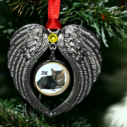 Heavenly Angel Wings Memorial Ornament – Custom Keepsake for Cherished Memories