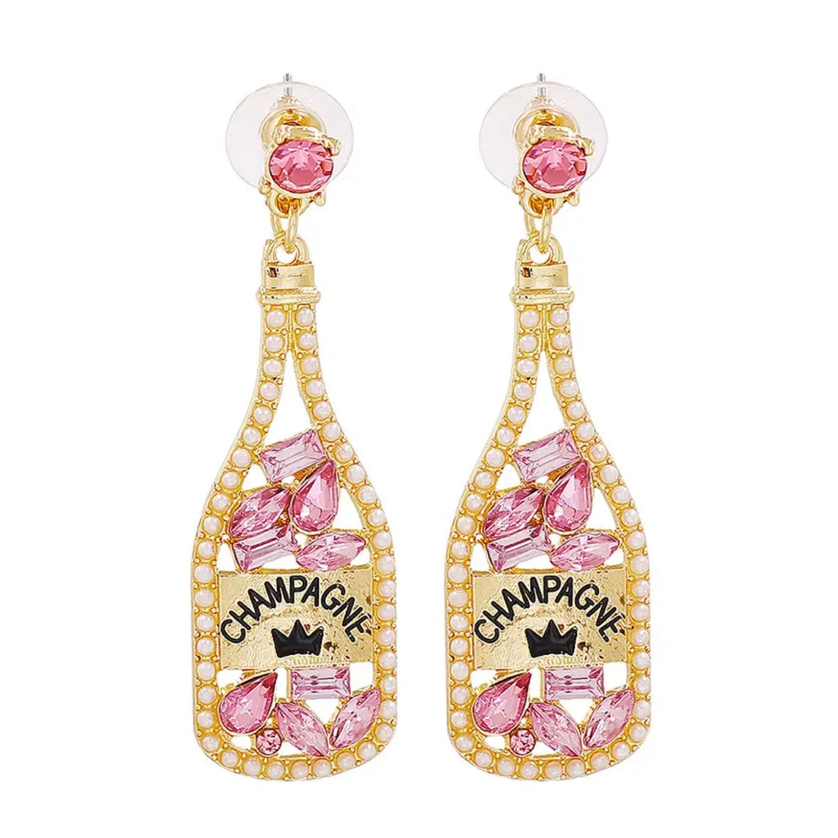 Pop the Bubbly with Champagne Earrings – Sparkle & Shine!