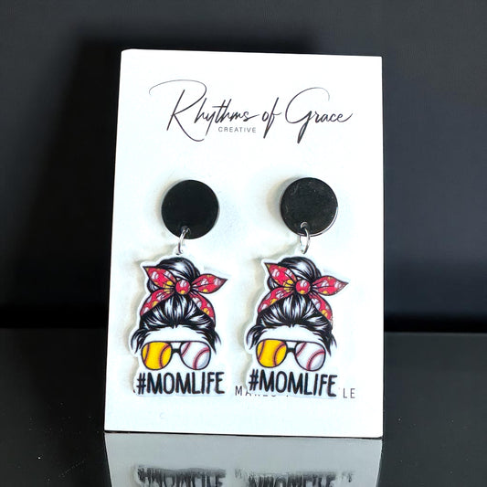 Ballpark Mom Life Earrings - Celebrate #MomLife in Style!⚾️