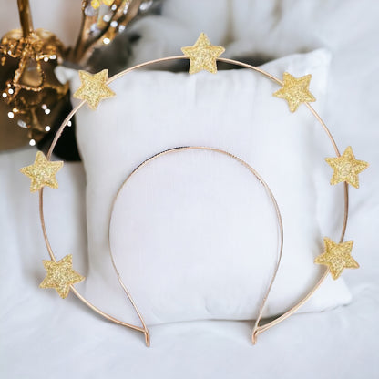 Celestial Headband - Gold Star Headband, Celestial Headpiece, Goddess Headpiece, Birthday Party, Star Goddess - Rhythms of Grace Creative