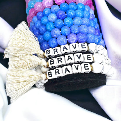 Tassel Charm “Brave” Beaded Bracelet – Your New Favorite Accessory!