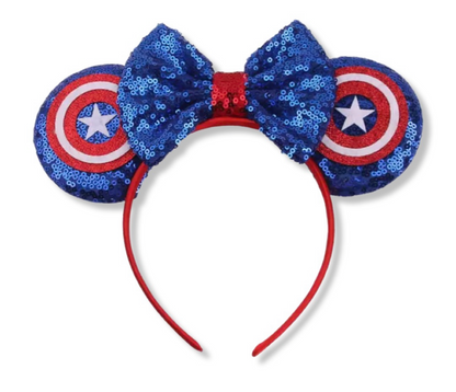 Patriotic Mouse Ears - Red White & Blue, Stars and Stripes - 6 Styles