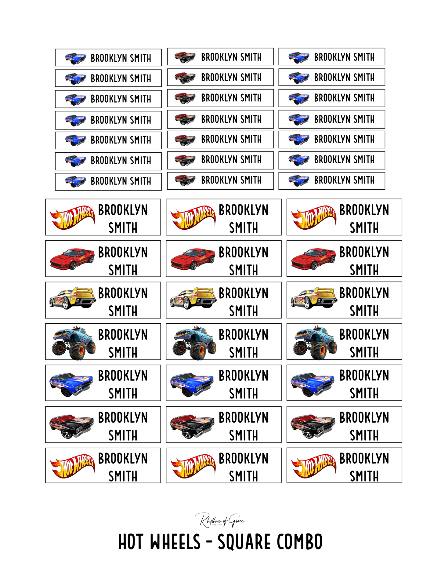 Back to School Personalized Character Labels – Waterproof & Customizable!