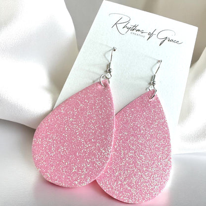Sparkle & Shine: Glitter Teardrop Dangle Earrings ✨ - Rhythms of Grace Creative