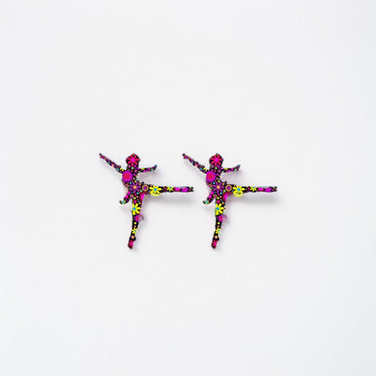 Sparkle Like a Superstar: Dancer Stud Earrings for Every Twirl and Tumble!