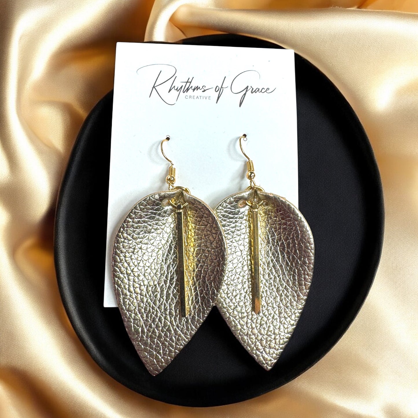 Glamorous Gold Teardrop Earrings with Charm Accent - Elevate Your Style!