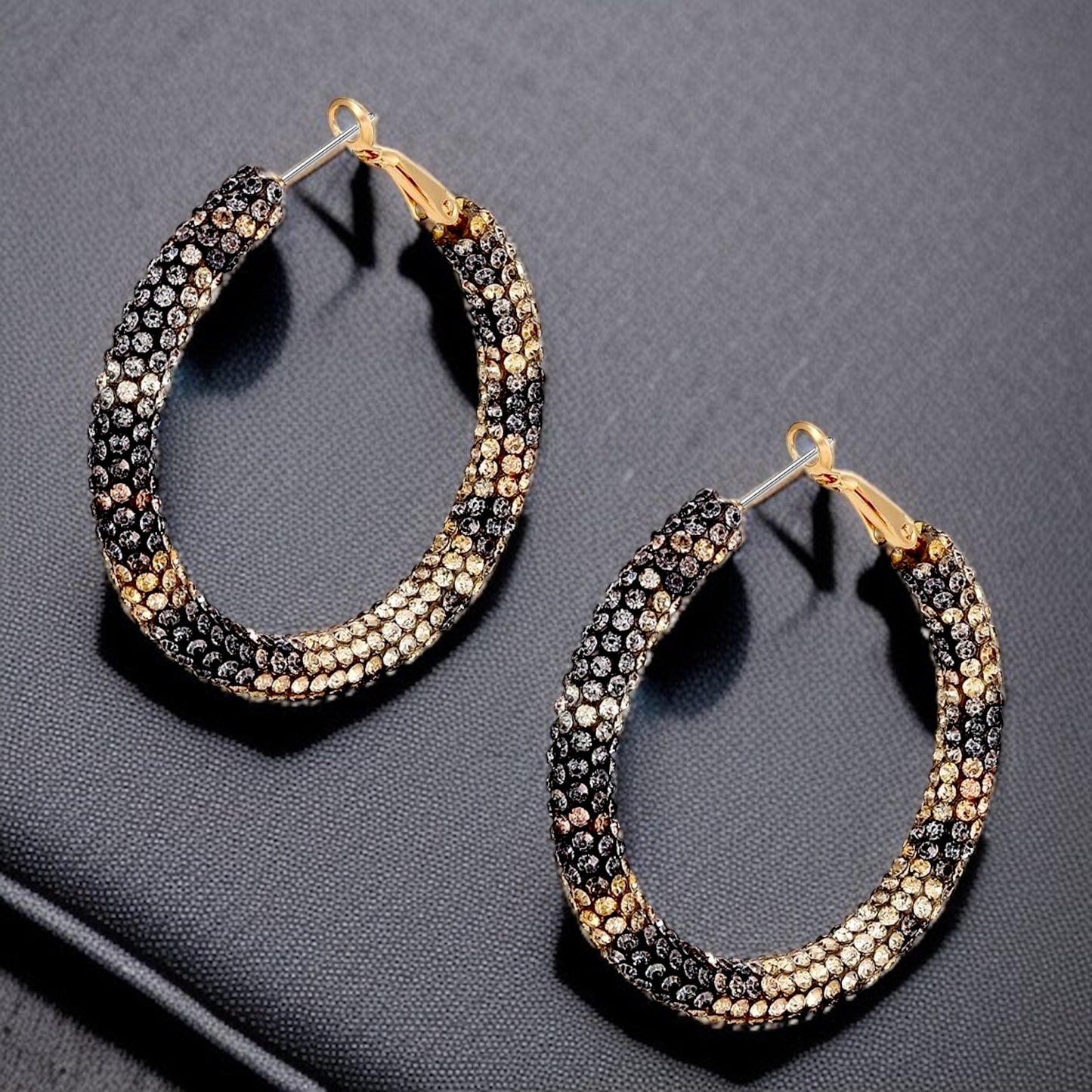Shimmering Elegance: Multicolor Glitter Hoops
