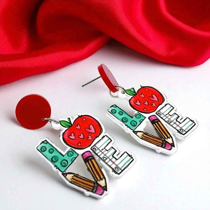 Chic & Cheerful: ‘I Love Teaching’ Earrings!