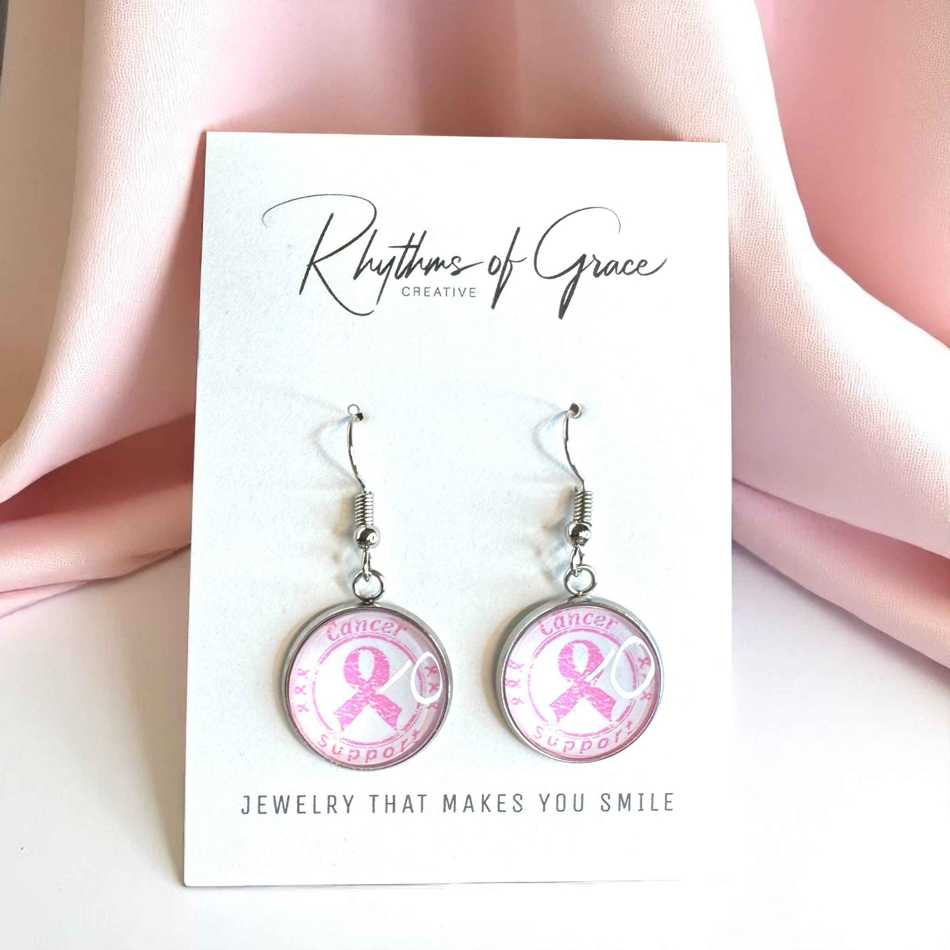 Fight Like a Girl (and Look Fabulous Doing It!) - Breast Cancer Awareness Earrings 💖