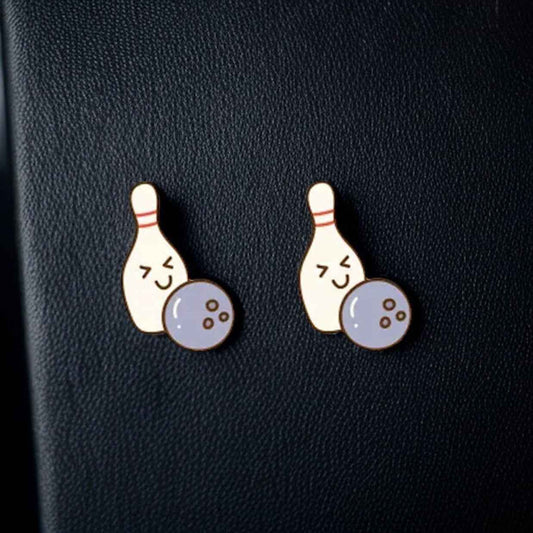 Strike a Pose with Bowling Studs Earrings! 🎳