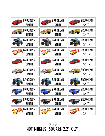 Back to School Personalized Character Labels – Waterproof & Customizable!